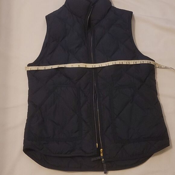 J. Crew Women's Sleeveless Full Zip Up Puffer Vest Polyester Blue Size S - Picture 6 of 10